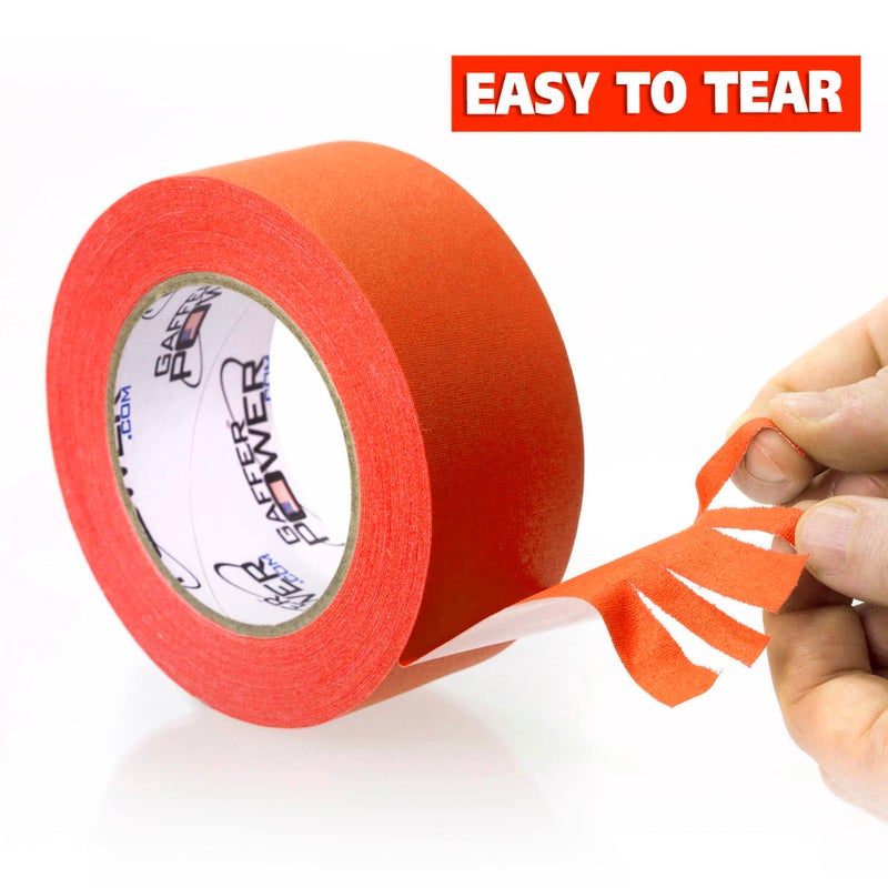 Gaffer Power Real Professional Grade Gaffer Tape | US Made | Bright Vibrant Orange Fluorescent | Highly Visible | Durable & Versatile | Weather Resistant | Markings & Labeling | Better Than Orange Duct Tape - Image 3